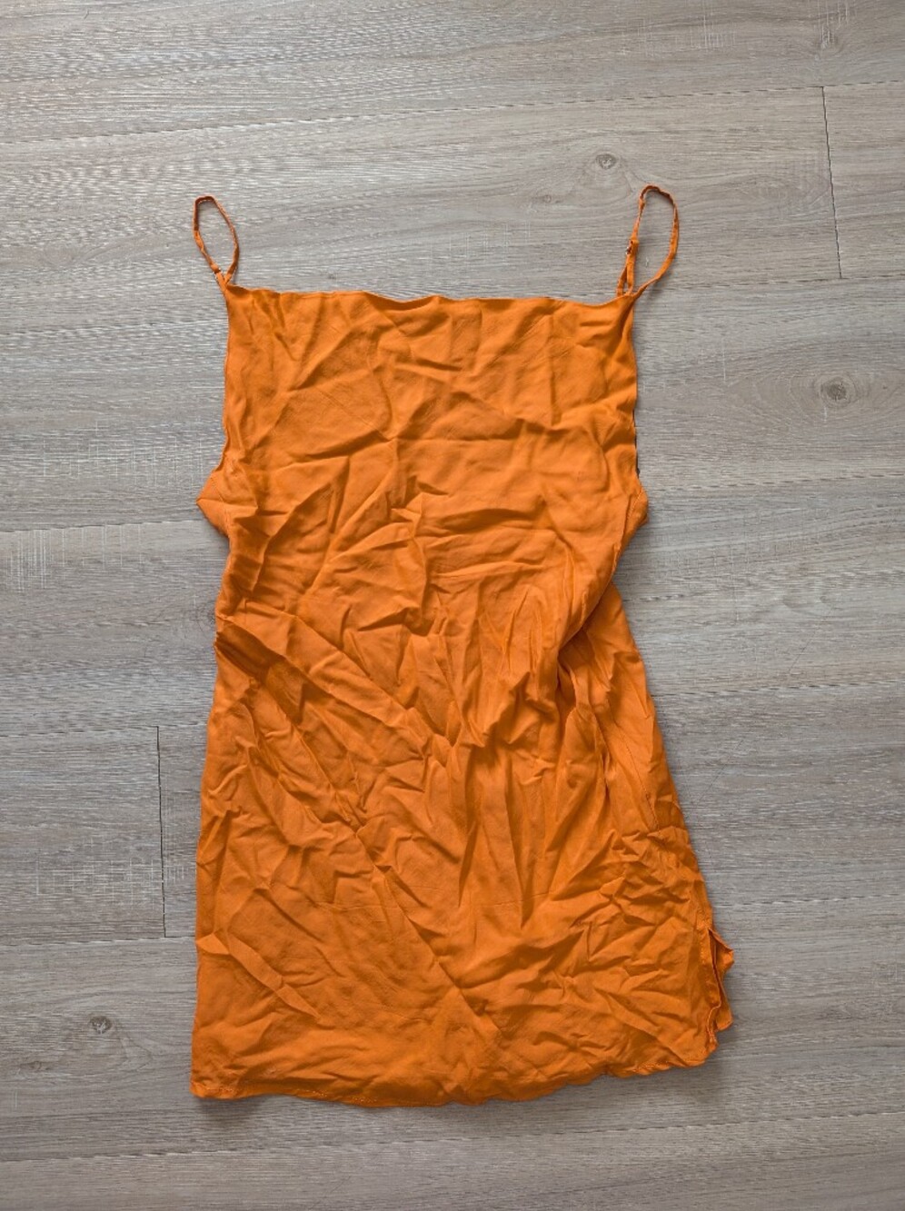 Indah Bright Orange Mini Slip Dress